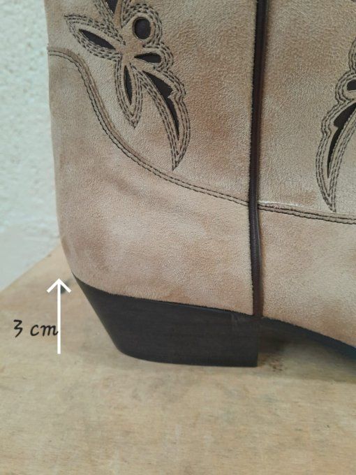 Botte motifs marron claire