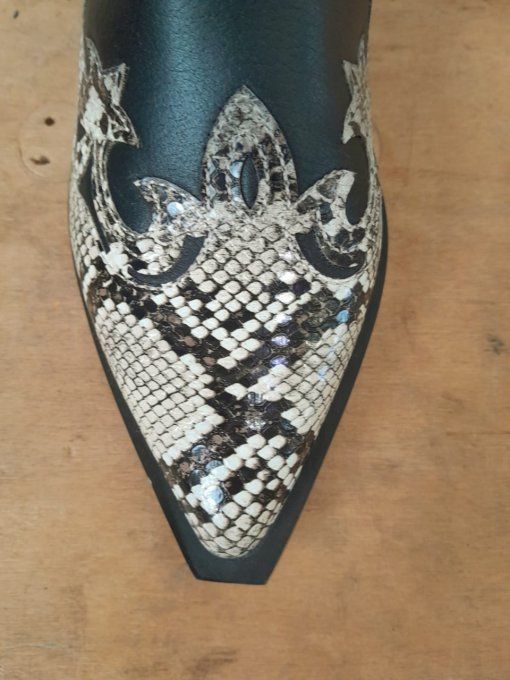 Botte bicolore façon python