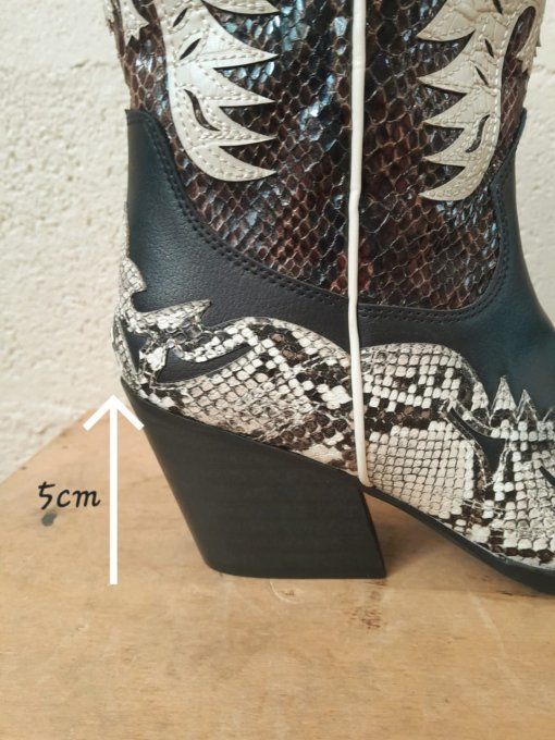 Botte bicolore façon python