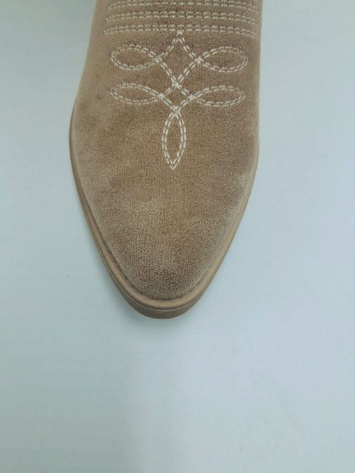 Botte bicolore Beige & Taupe