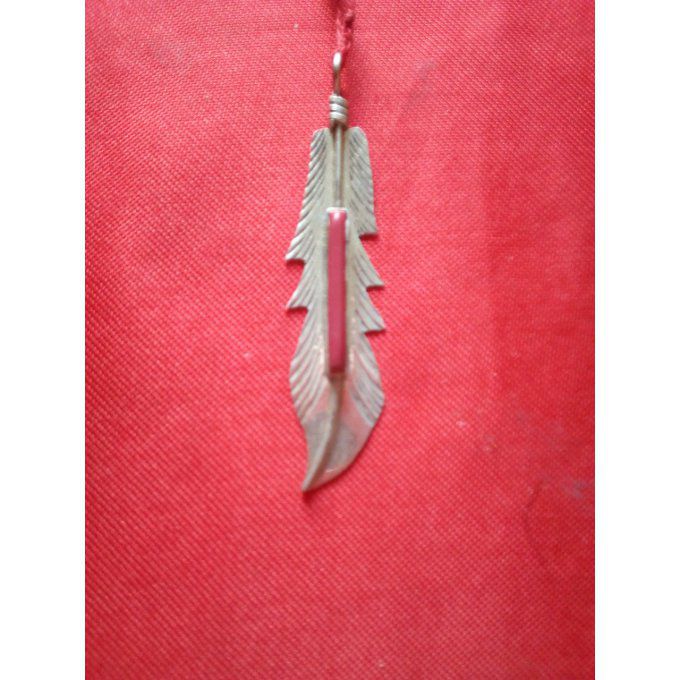 Pendentif plume en corail